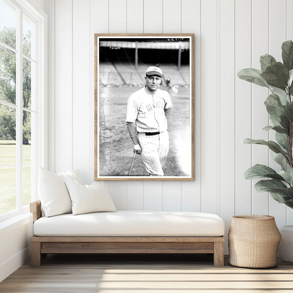 Vintage 1923 New York Giants Outfielder in Action