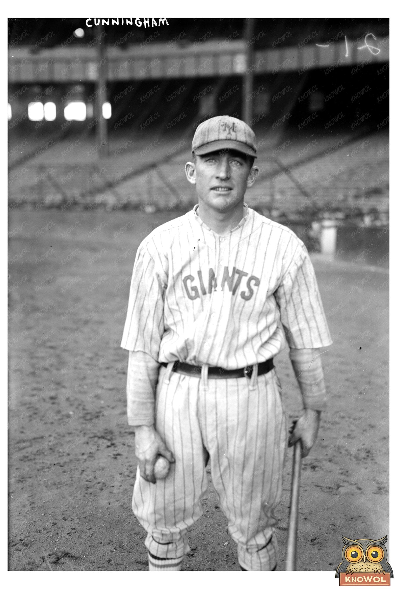 1923 New York Giants Baseball Star Bill A. Cunningham