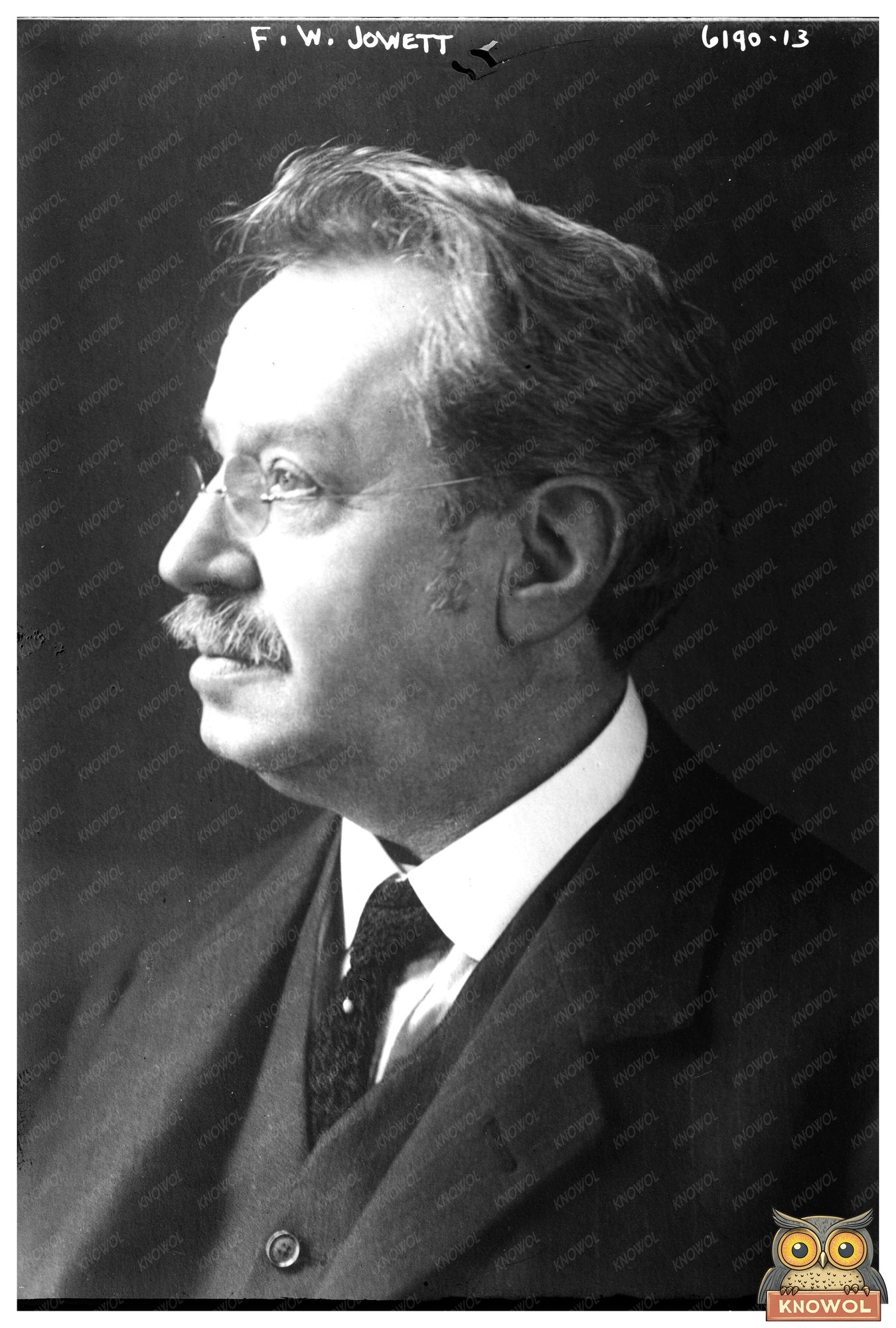 Vintage Portrait of F.W. Jowett: Early 20th-Century Politici