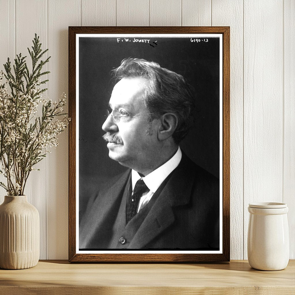 Vintage Portrait of F.W. Jowett: Early 20th-Century Politici