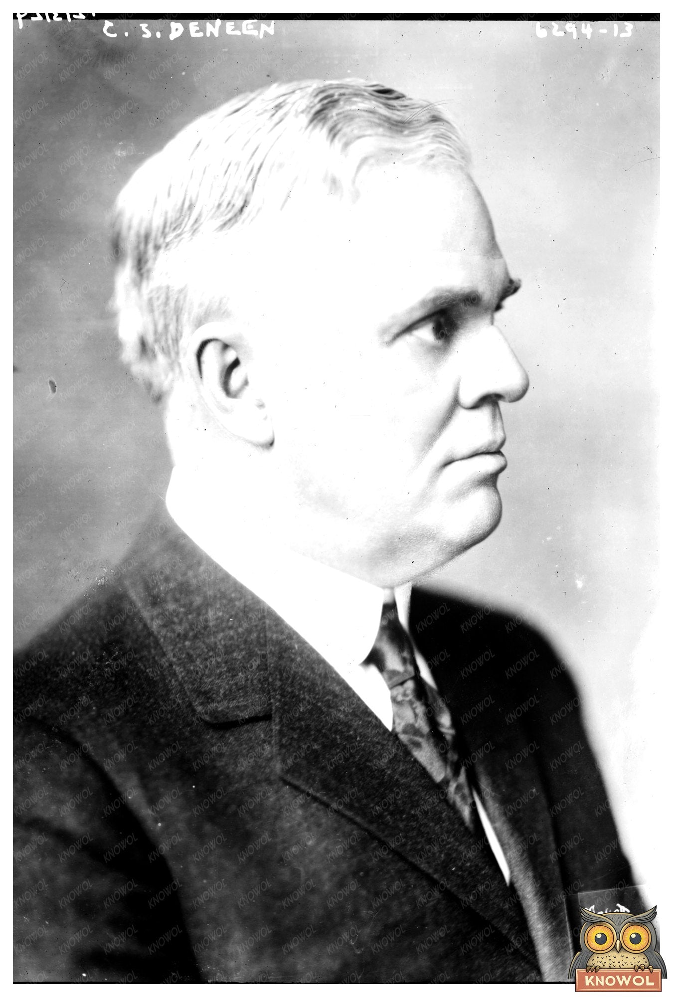 Historic Portrait of Illinois Governor C.S. Deneen