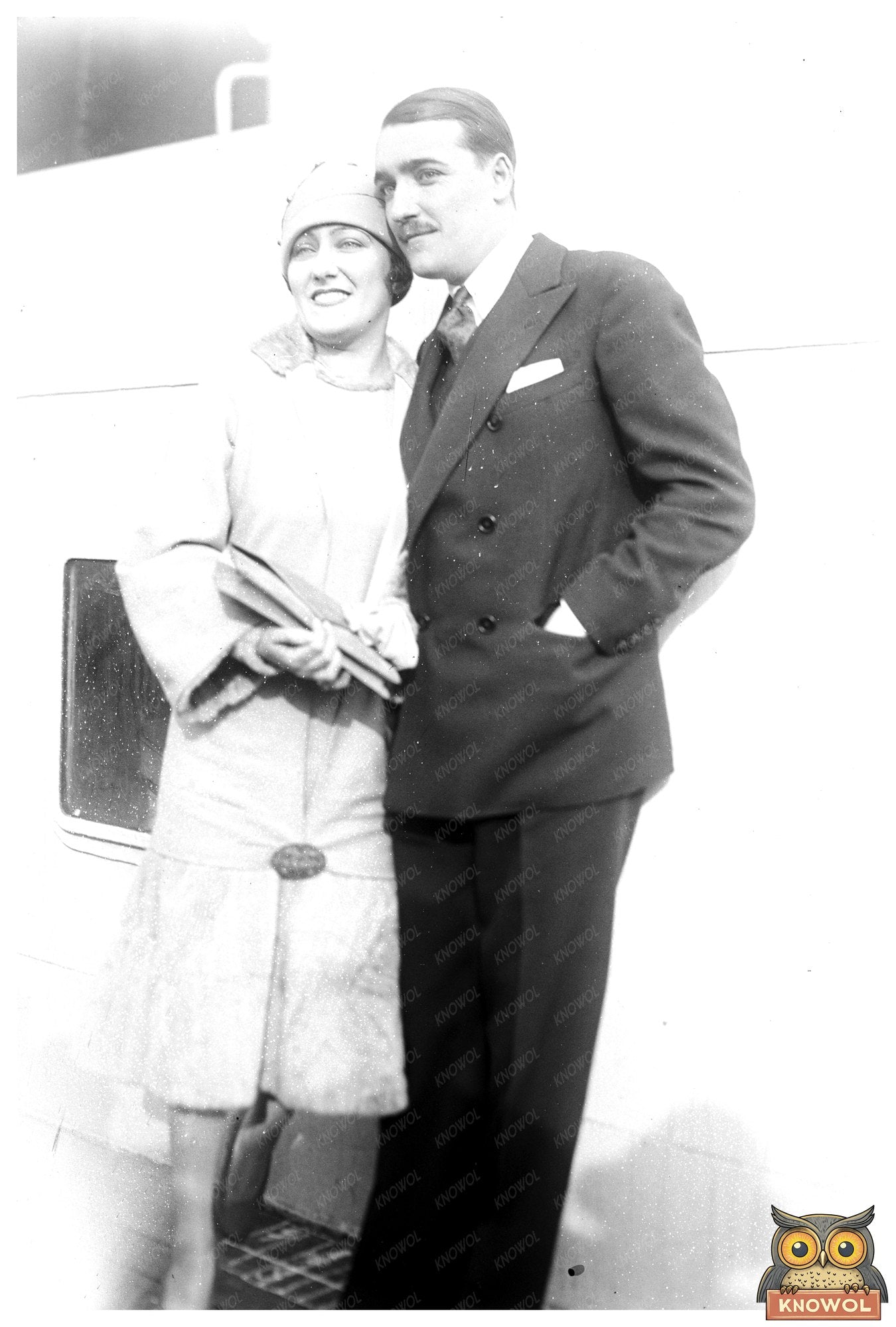 1925 Glamour: Silent Film Star & Spouse Portrait