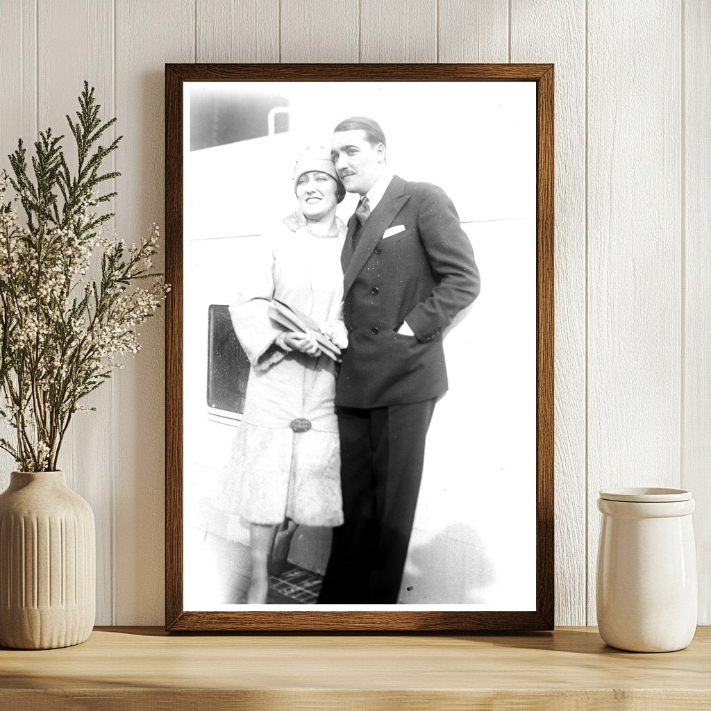 1925 Glamour: Silent Film Star & Spouse Portrait