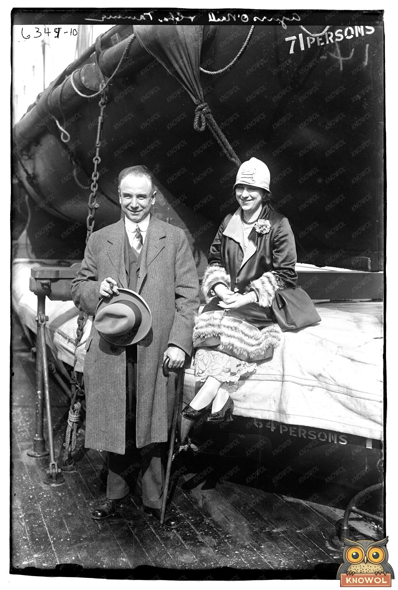 Vintage Portrait of Agnes ONeill and Chas