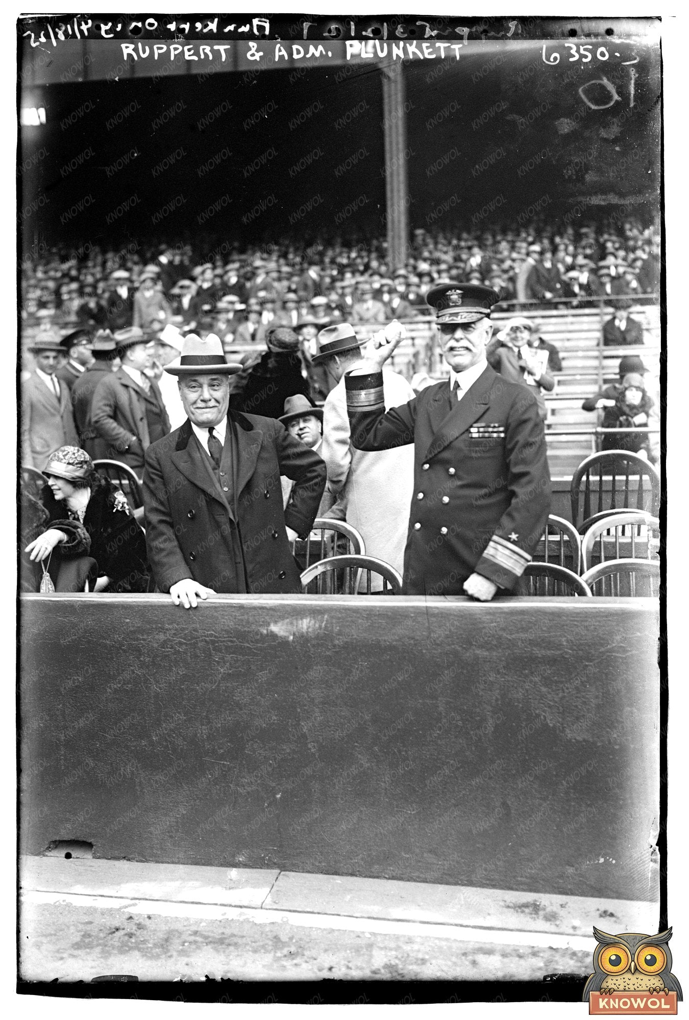 Historic Meeting: Baseball Tycoon & Navy Admiral 1923