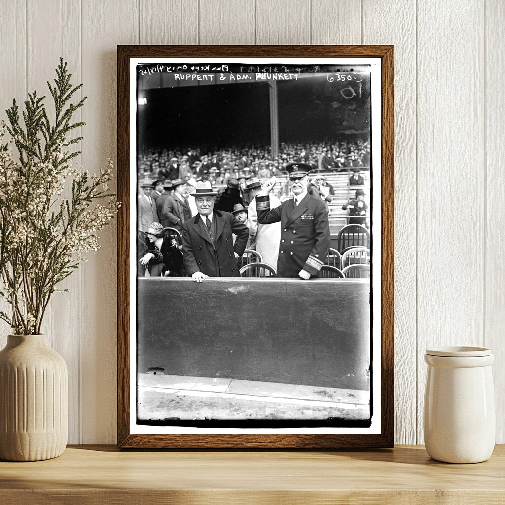 Historic Meeting: Baseball Tycoon & Navy Admiral 1923