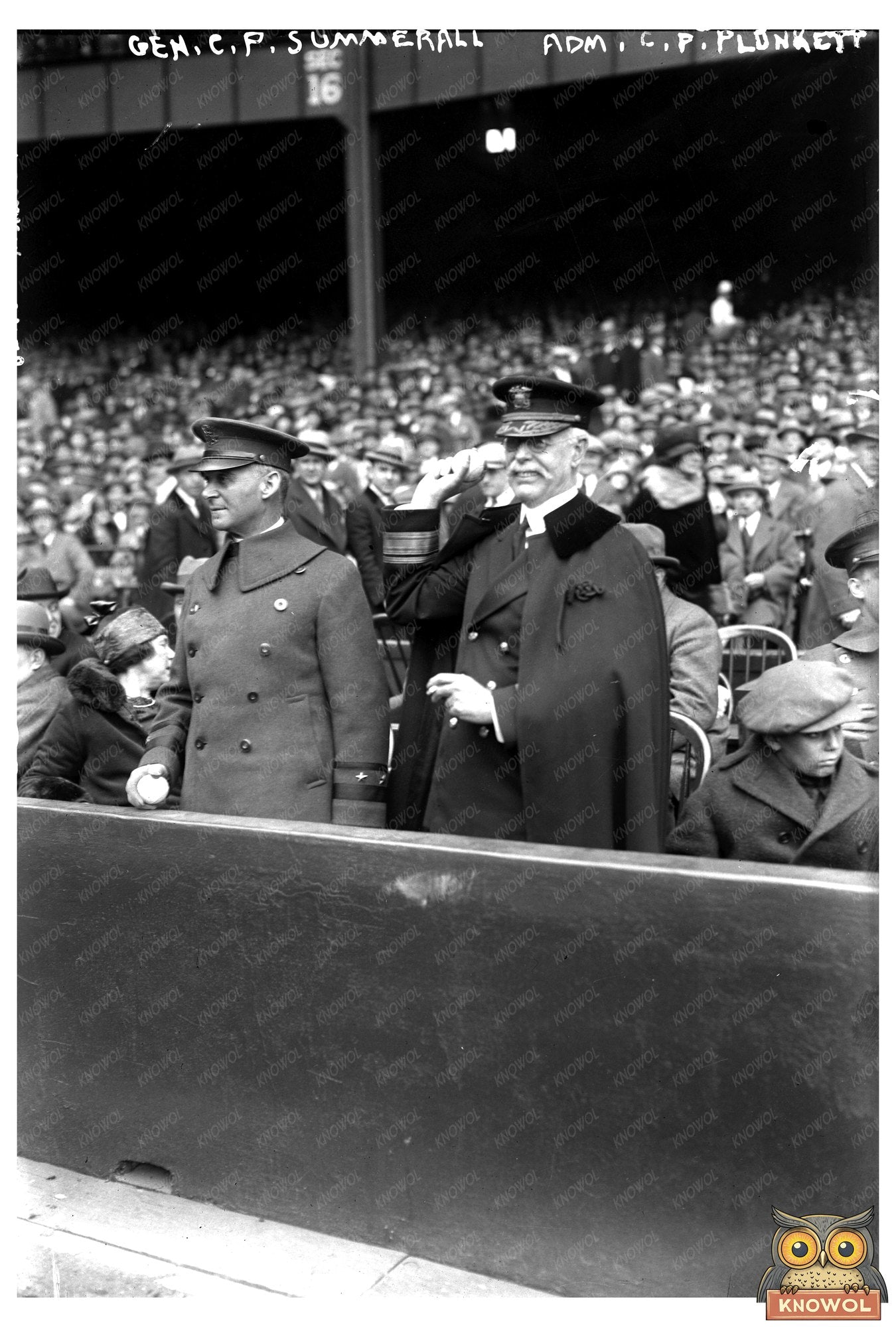 Historic 1925 Baseball Game with Military Leaders