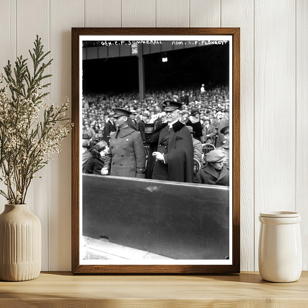 Historic 1925 Baseball Game with Military Leaders