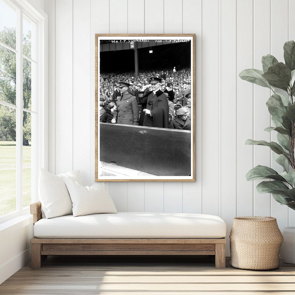 Historic 1925 Baseball Game with Military Leaders
