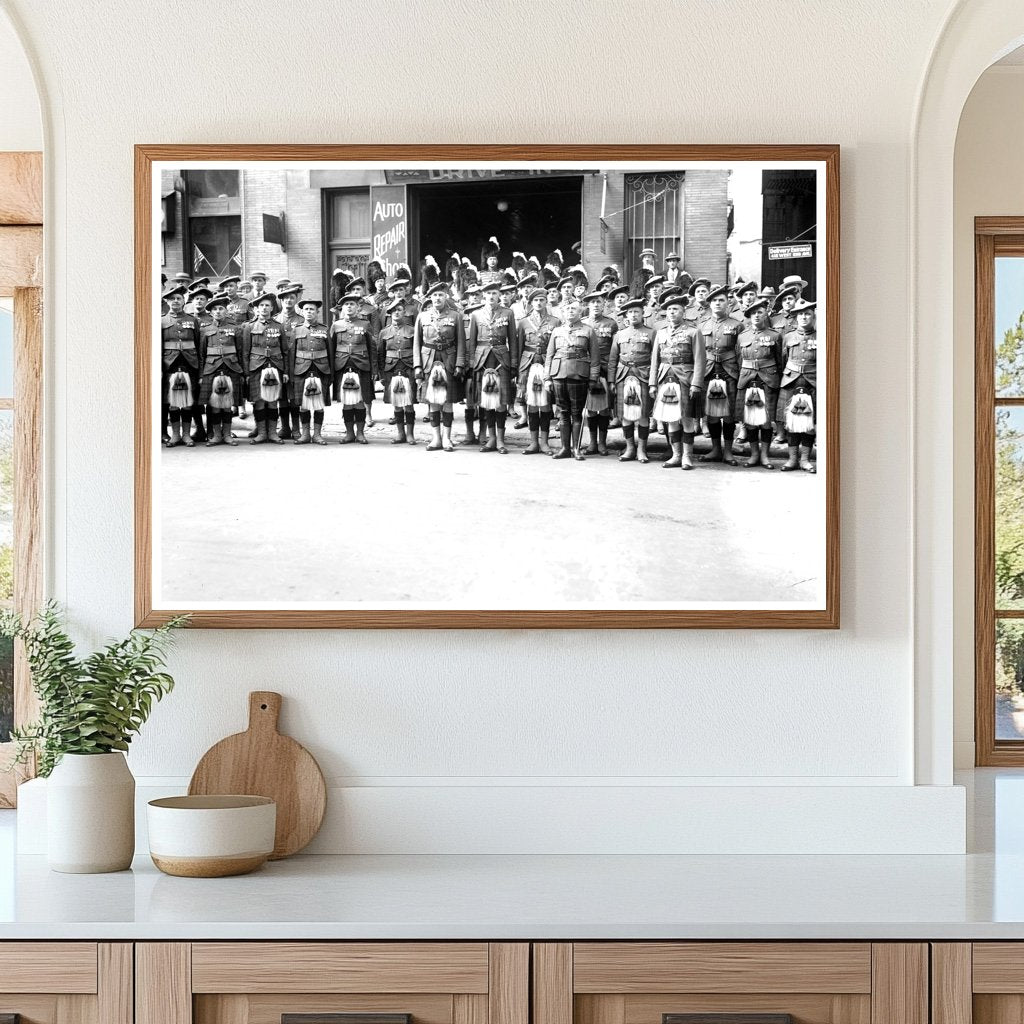 1925 Canadian Black Watch Pipers in Highland Regalia