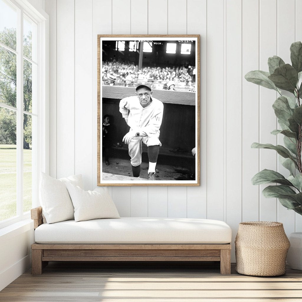 1925 Baseball Star Joe Harris in Action, Washington AL