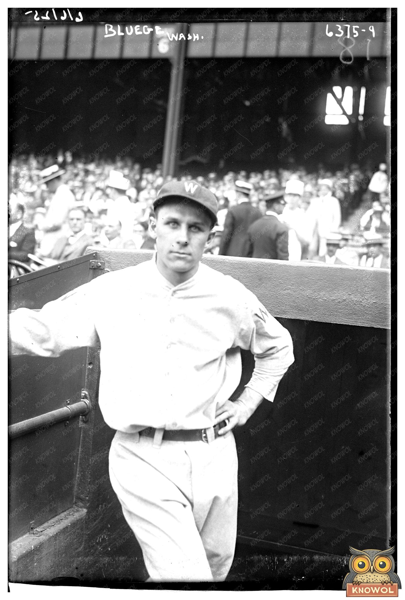 1925 Vintage Photo of Baseball Star Ossie Bluege