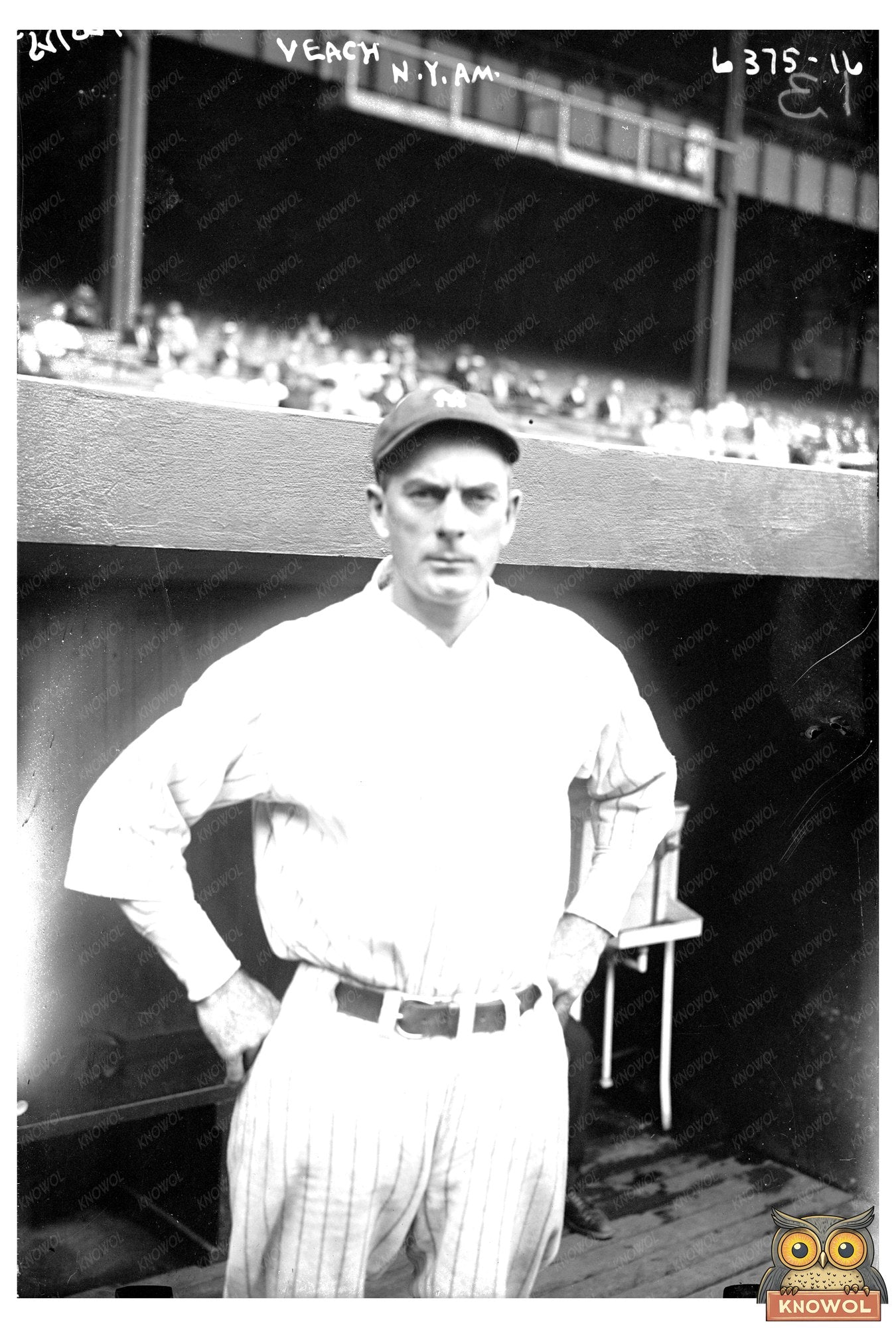 1925 New York Baseball Star Bobby Veach in Action