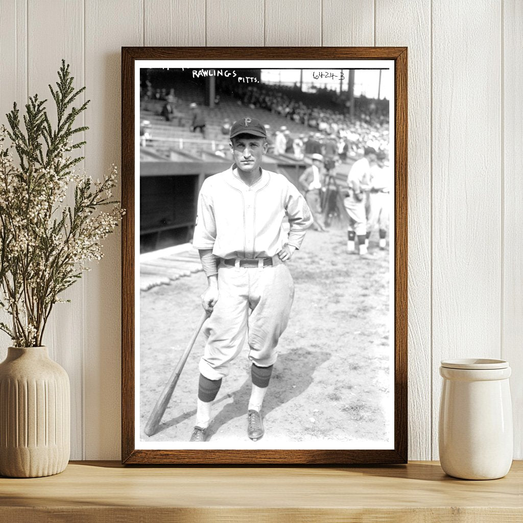 1925 Pittsburgh Pirates Star: Johnny Rawlings Action Shot