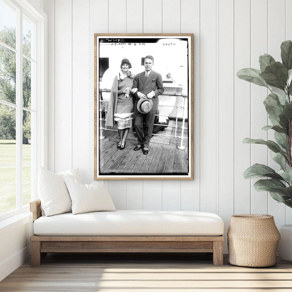 Elegant 1925 Portrait of a Notable Couple