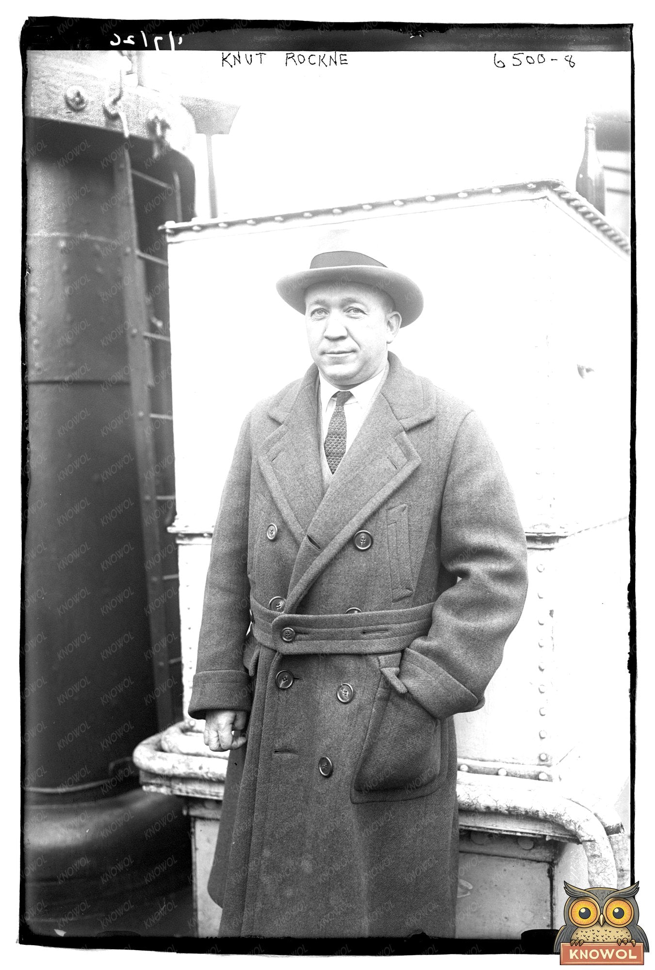 Legendary Notre Dame Coach Knute Rockne in Action
