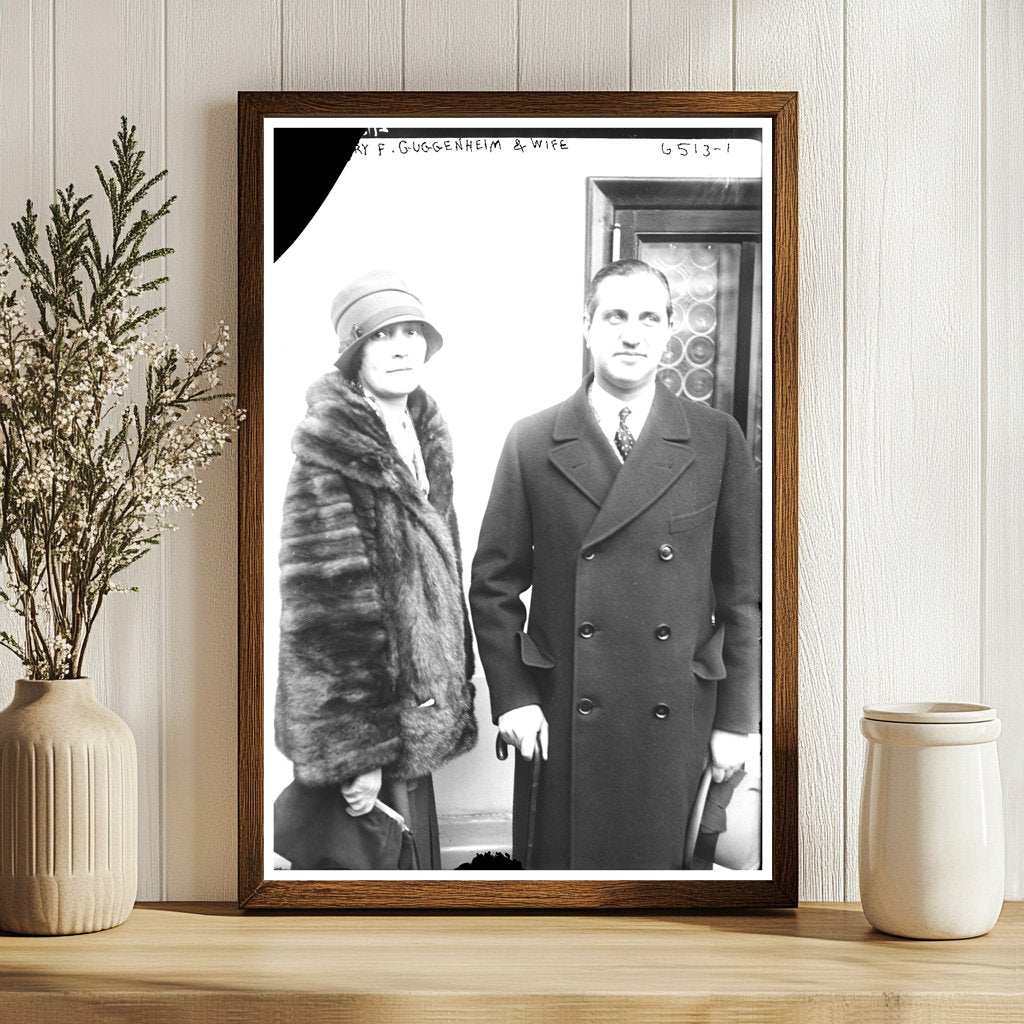Early 20th Century Elegance: Guggenheim Couple Portrait