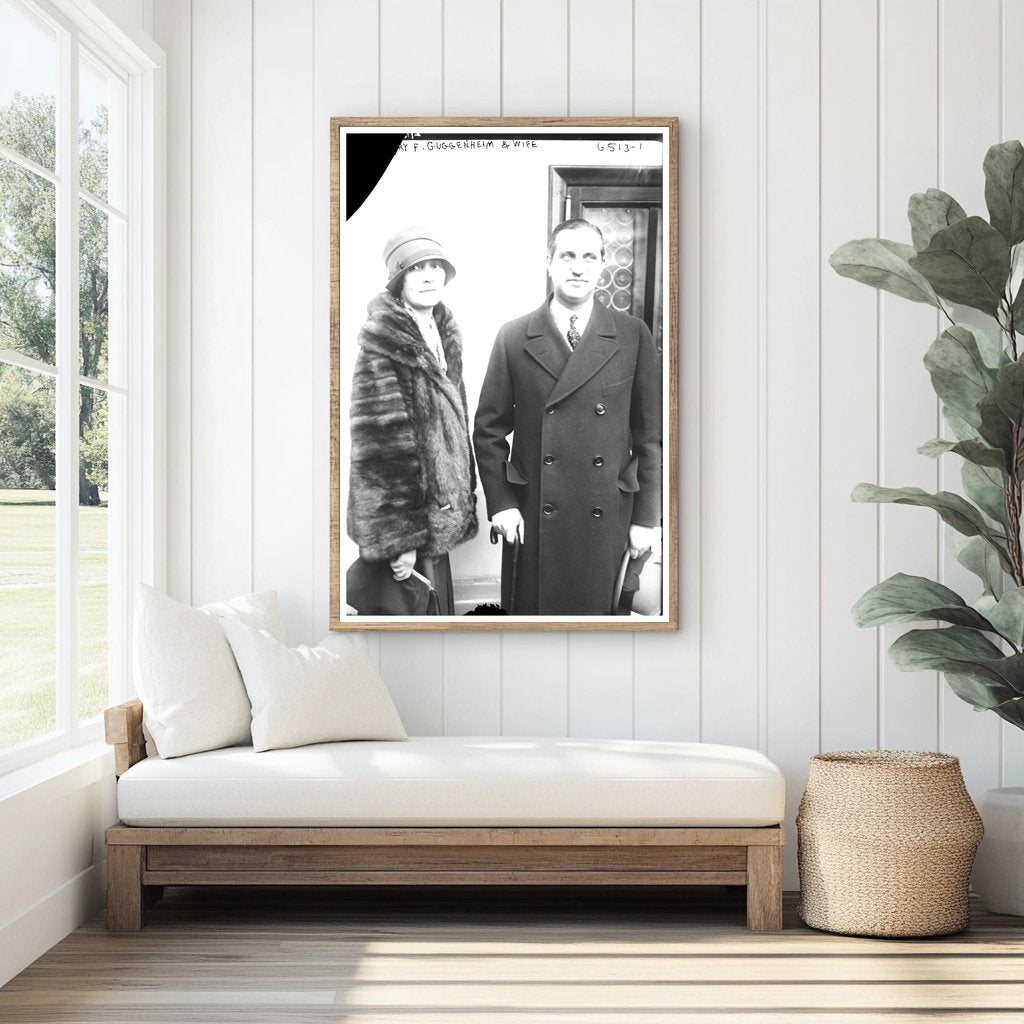 Early 20th Century Elegance: Guggenheim Couple Portrait