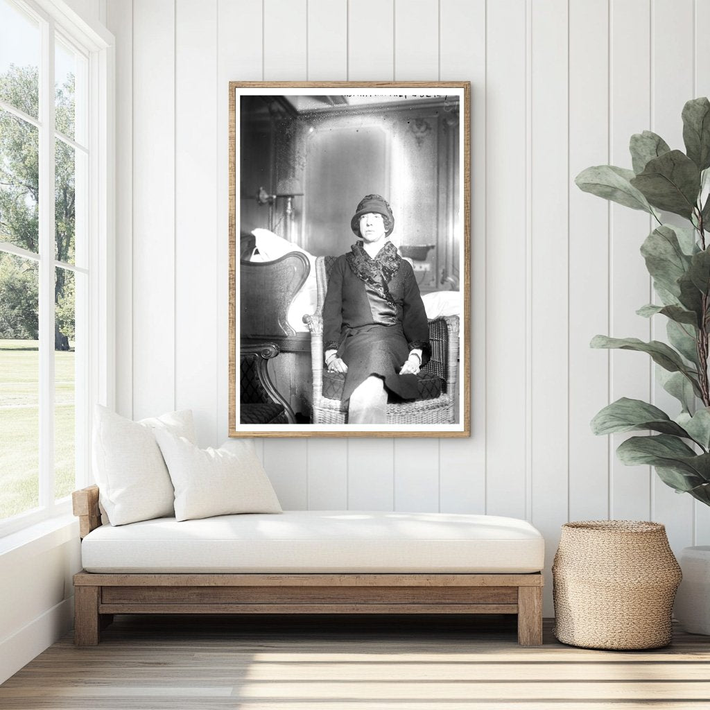 Elegant Portrait of Early 20th Century Socialite