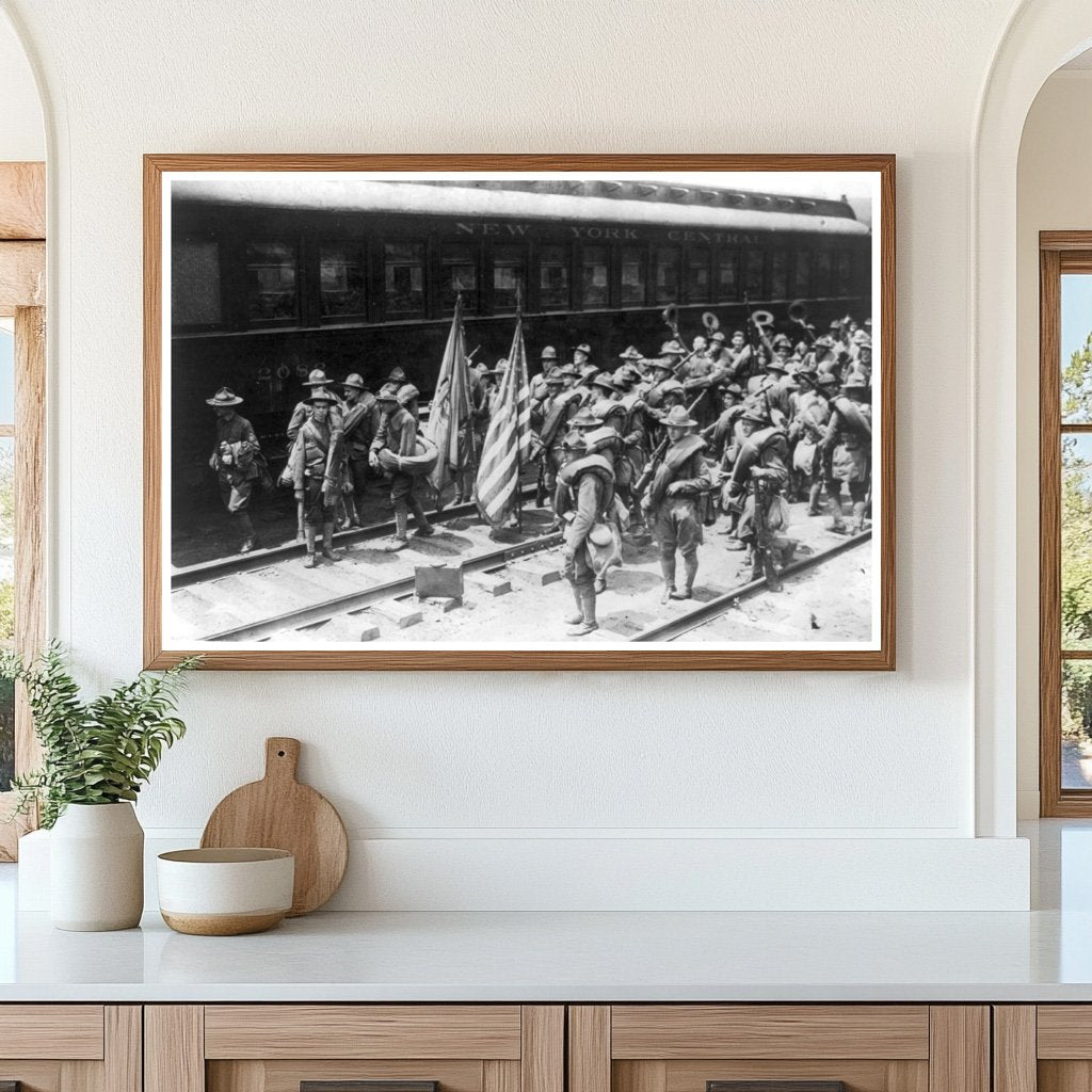 Historic Troops Departing for Texas, 1916