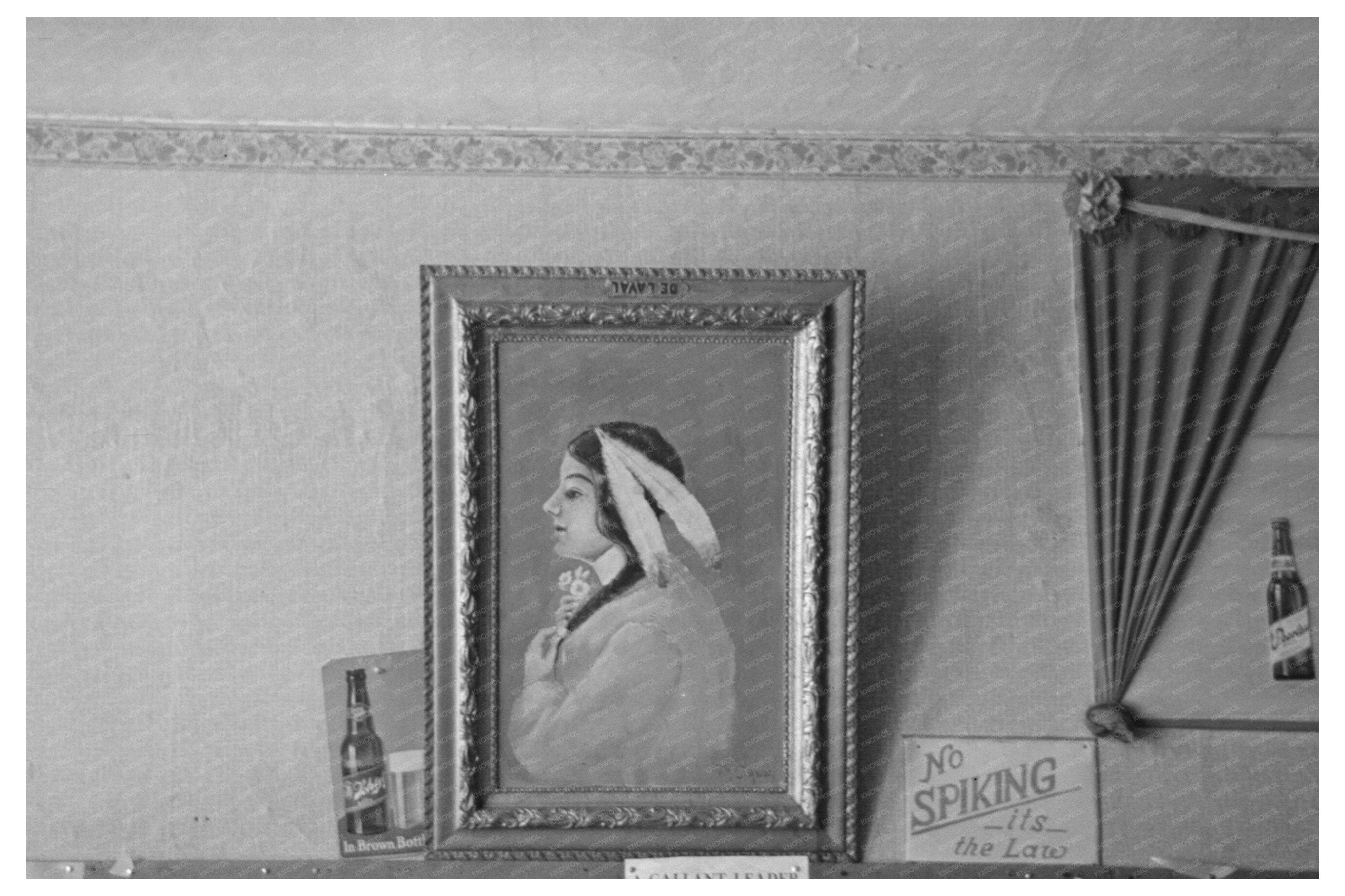 Vintage Poolroom in Dickens Iowa December 1936