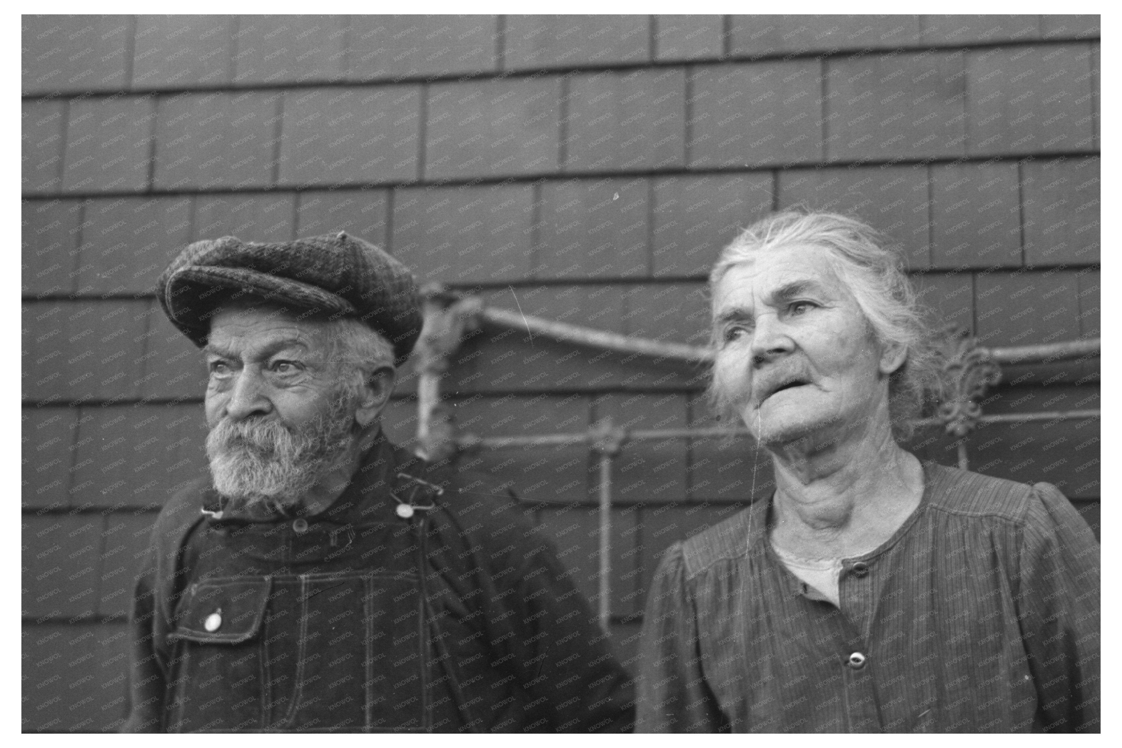 Mr. and Mrs. Andrew Ostermeyer December 1936 Iowa Homesteaders