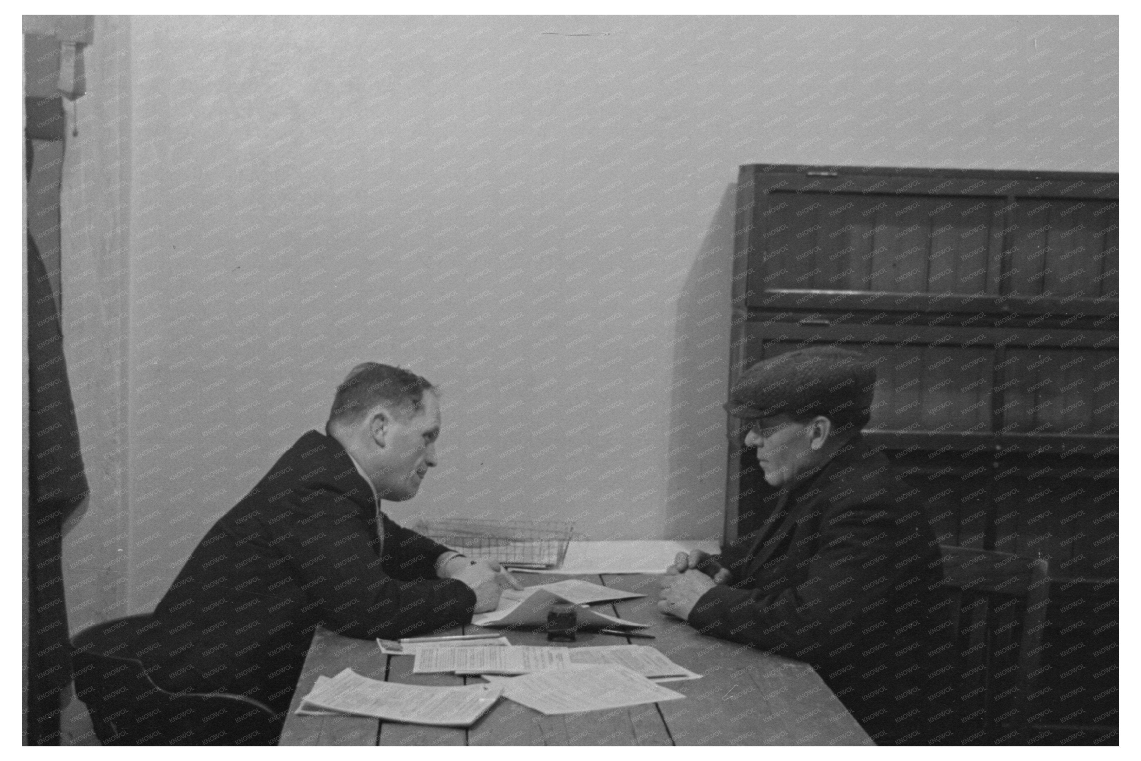 Farmer Applying for Feed Loan Sioux City Iowa 1936