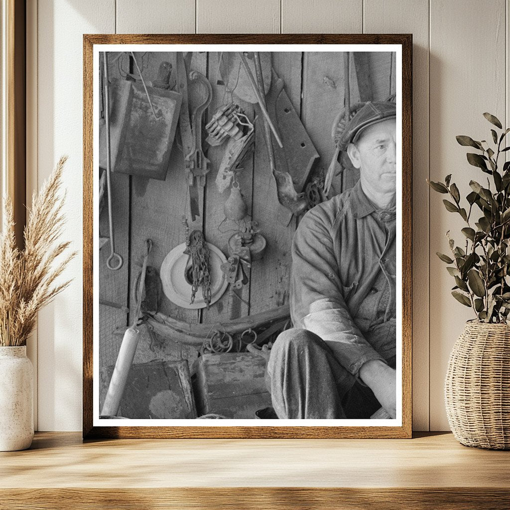 1937 Farmer in Toolhouse McLeansboro Illinois