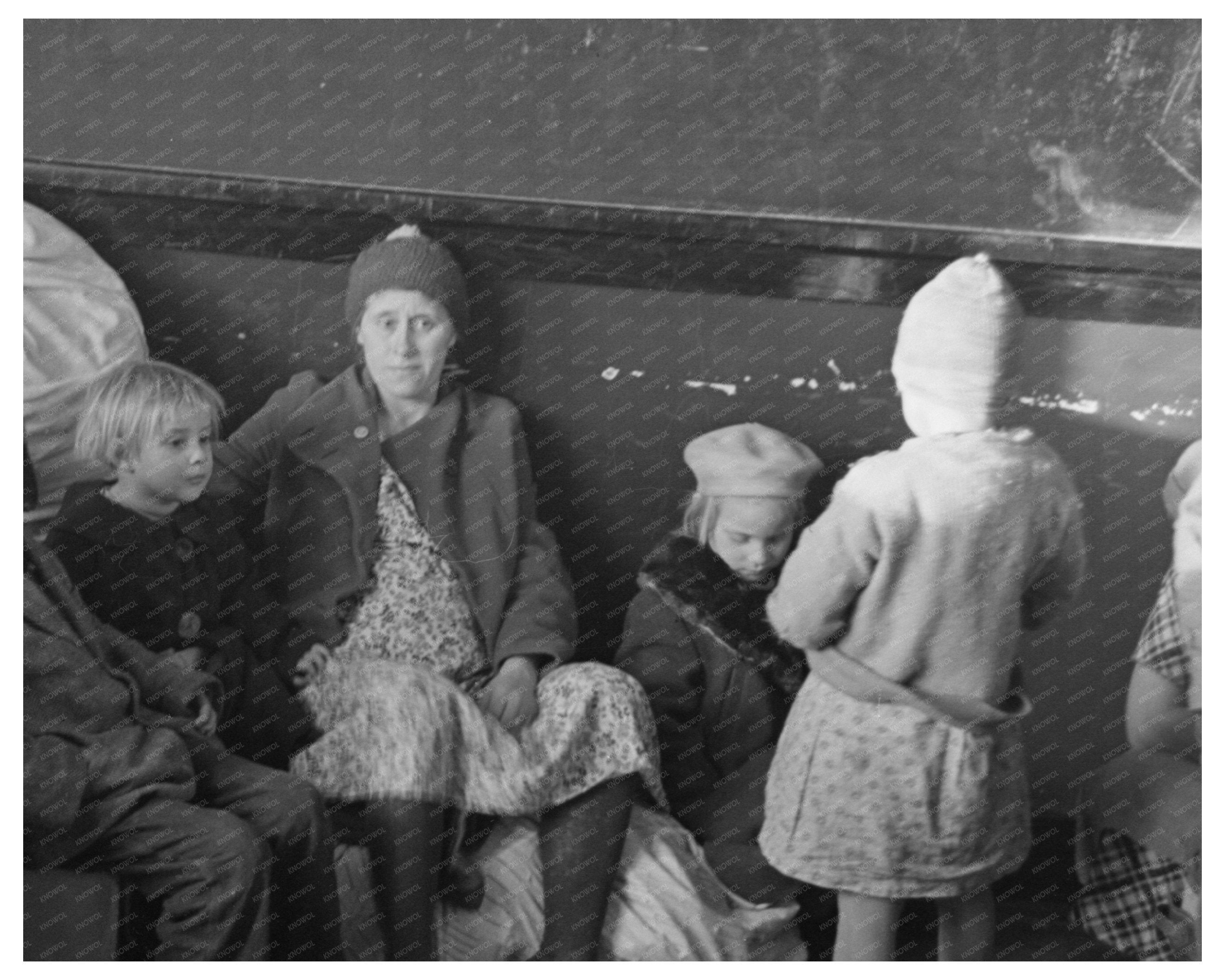 Sikeston Missouri Schoolhouse Refugee Scene February 1937
