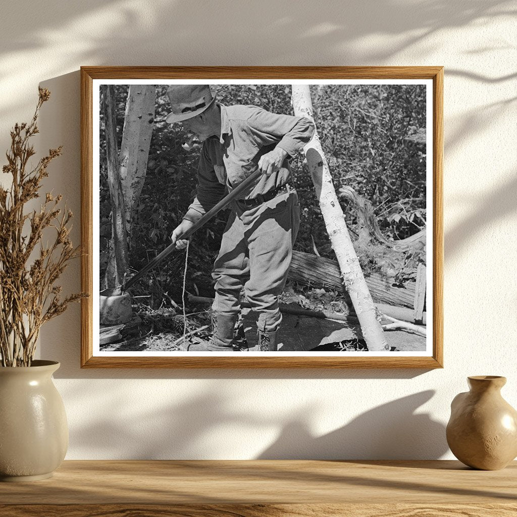 William Besson Removing Iron Pipe Drill in Winton 1937