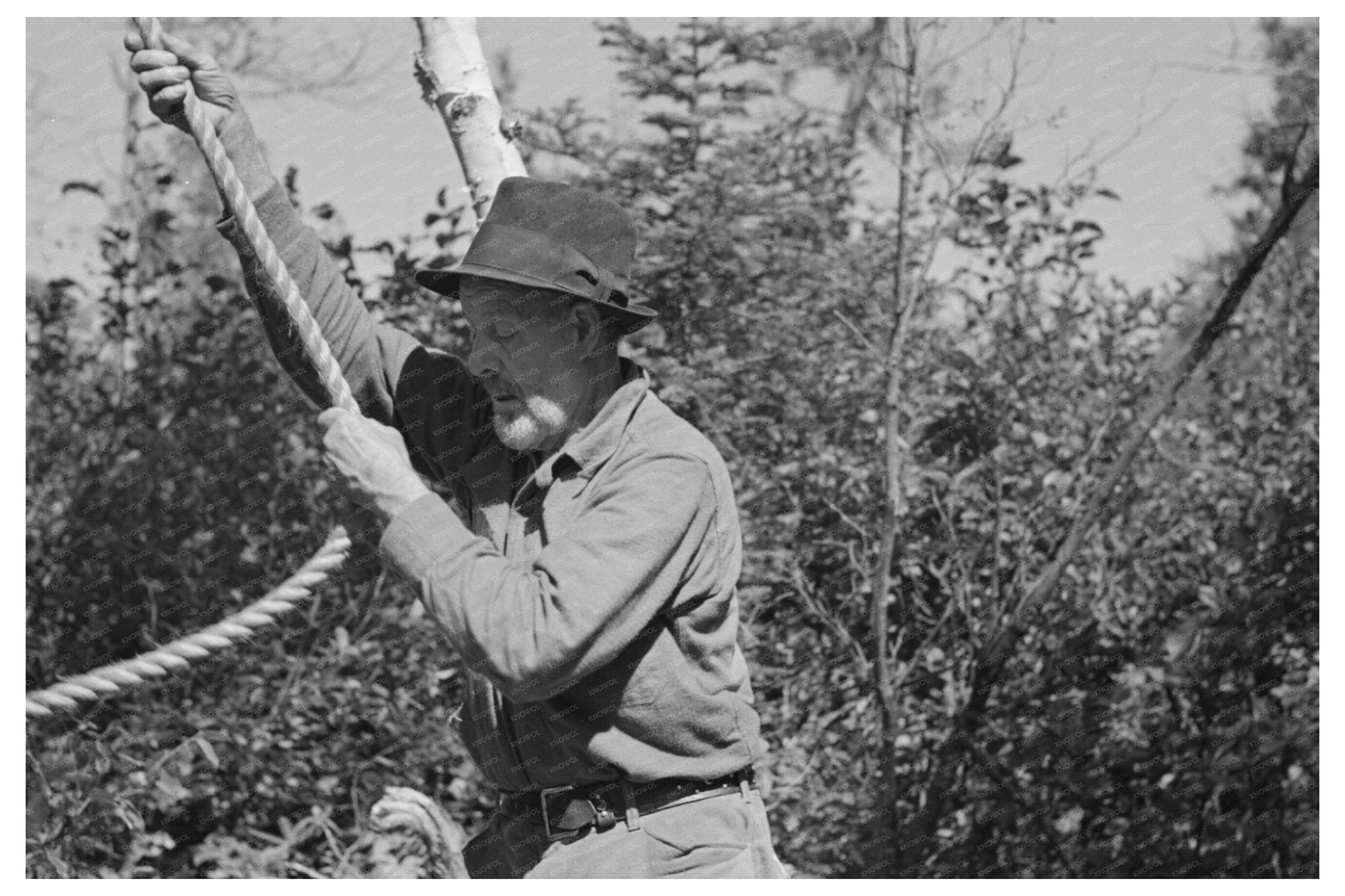 Old Mining Prospector at Work Winton Minnesota 1937