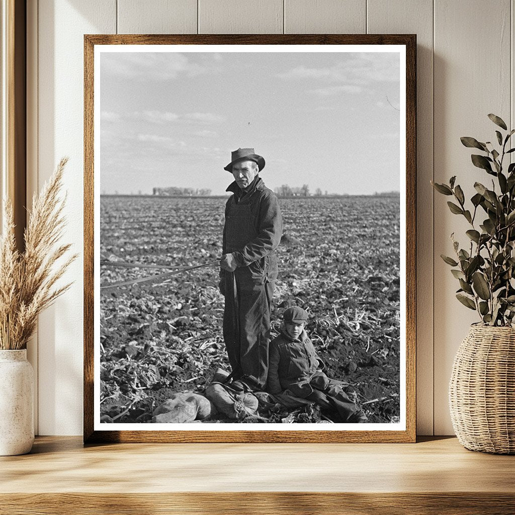 Beet Worker and Child in Minnesota Field October 1937