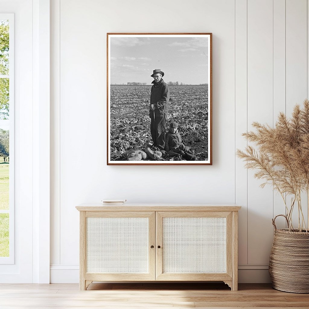 Beet Worker and Child in Minnesota Field October 1937