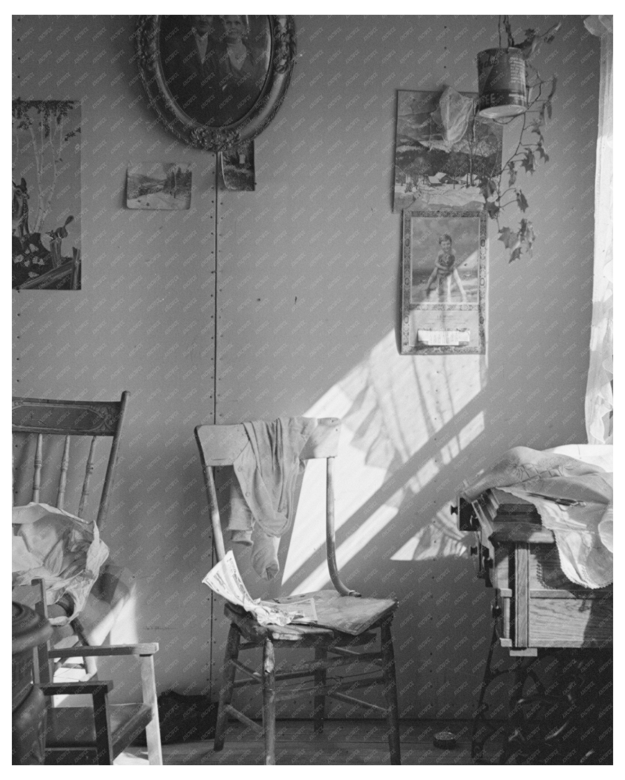 Cut-Over Farmhouse Interior Northome Minnesota 1937