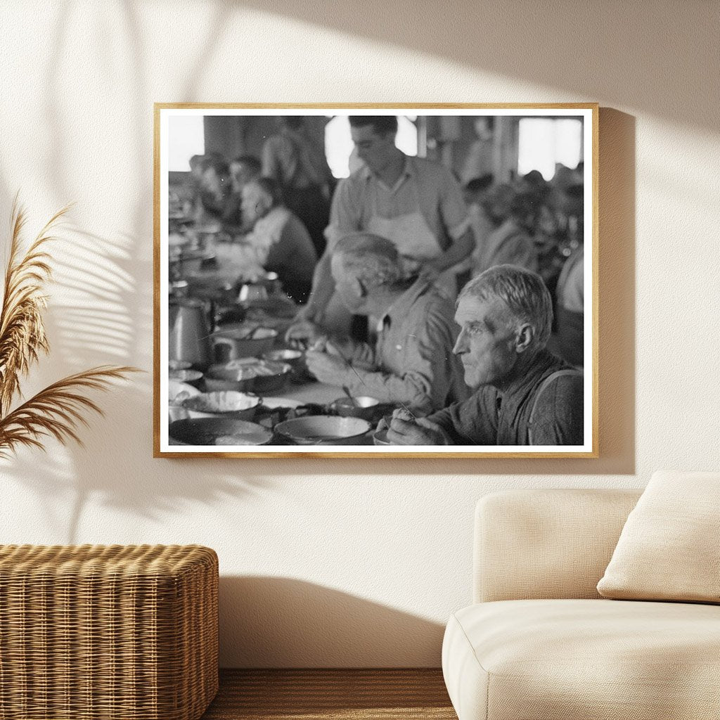 Lumberjacks Dining at Camp Effie Minnesota 1937