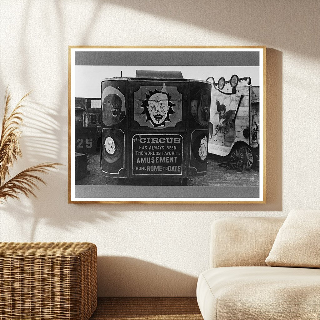 Circus Wagon in Archer Montana November 1937