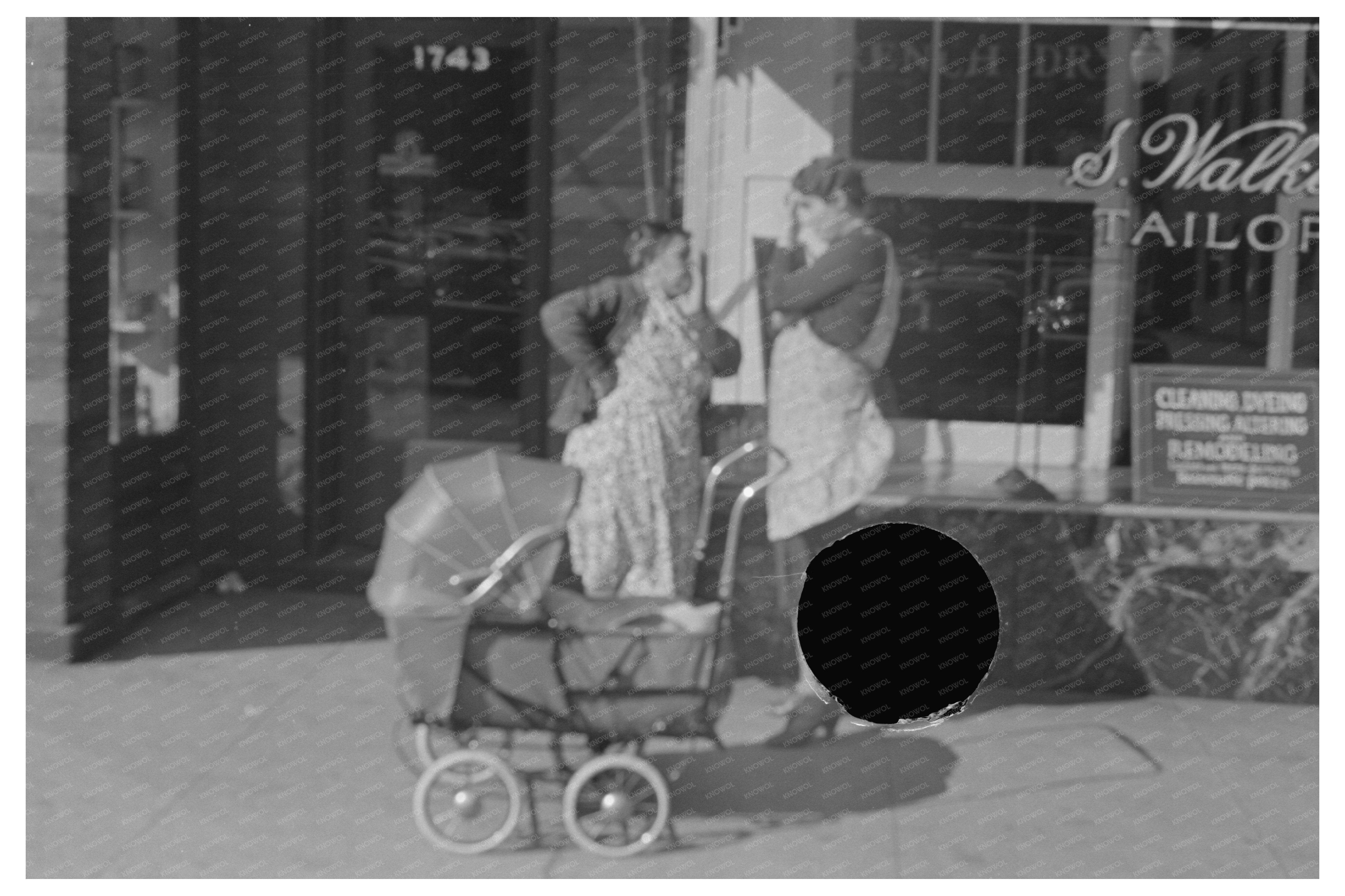 Women with Baby Carriages on L Street Washington D.C. 1938