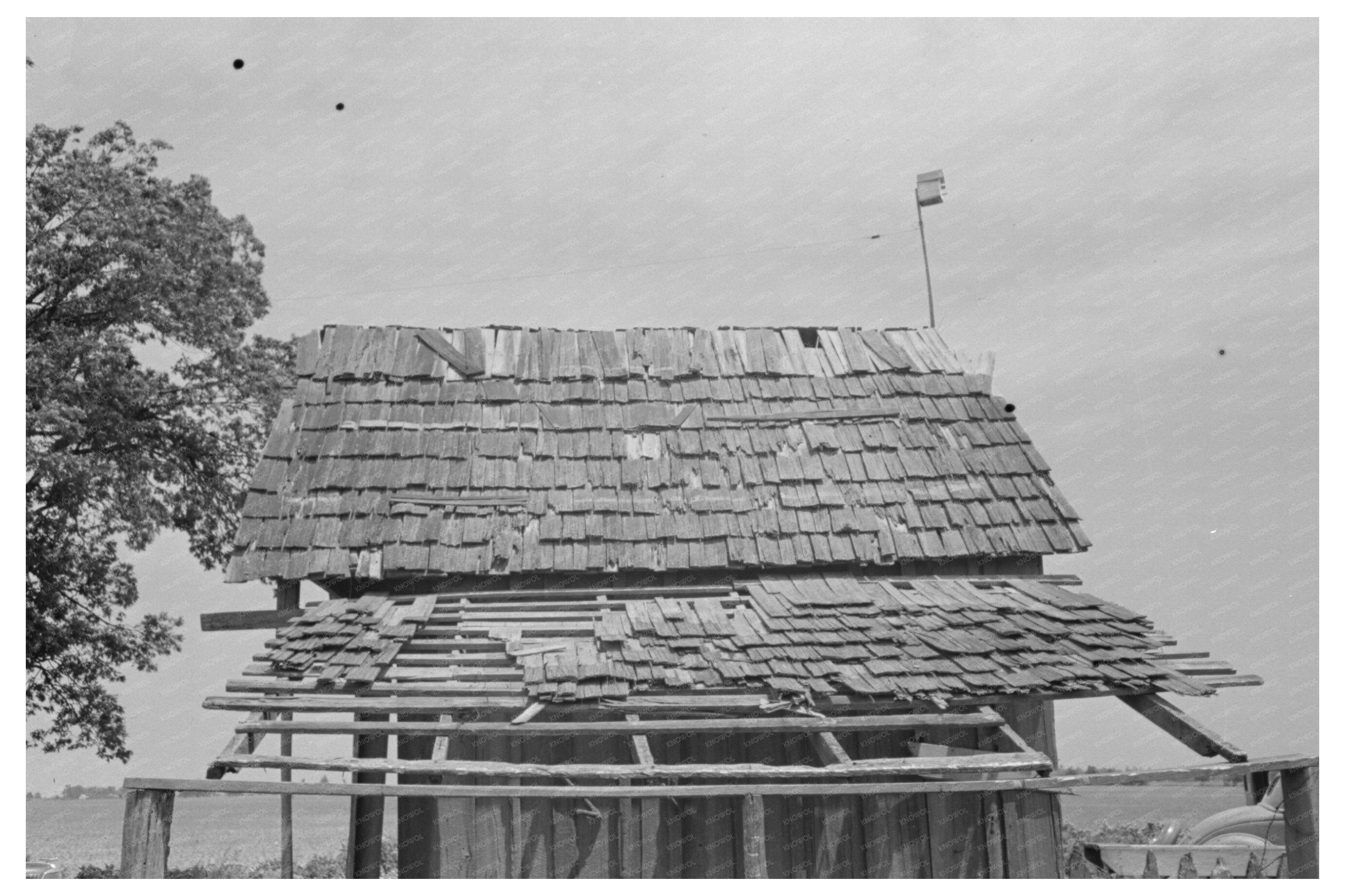 Vintage Shed Roof Southeast Missouri Farms 1938