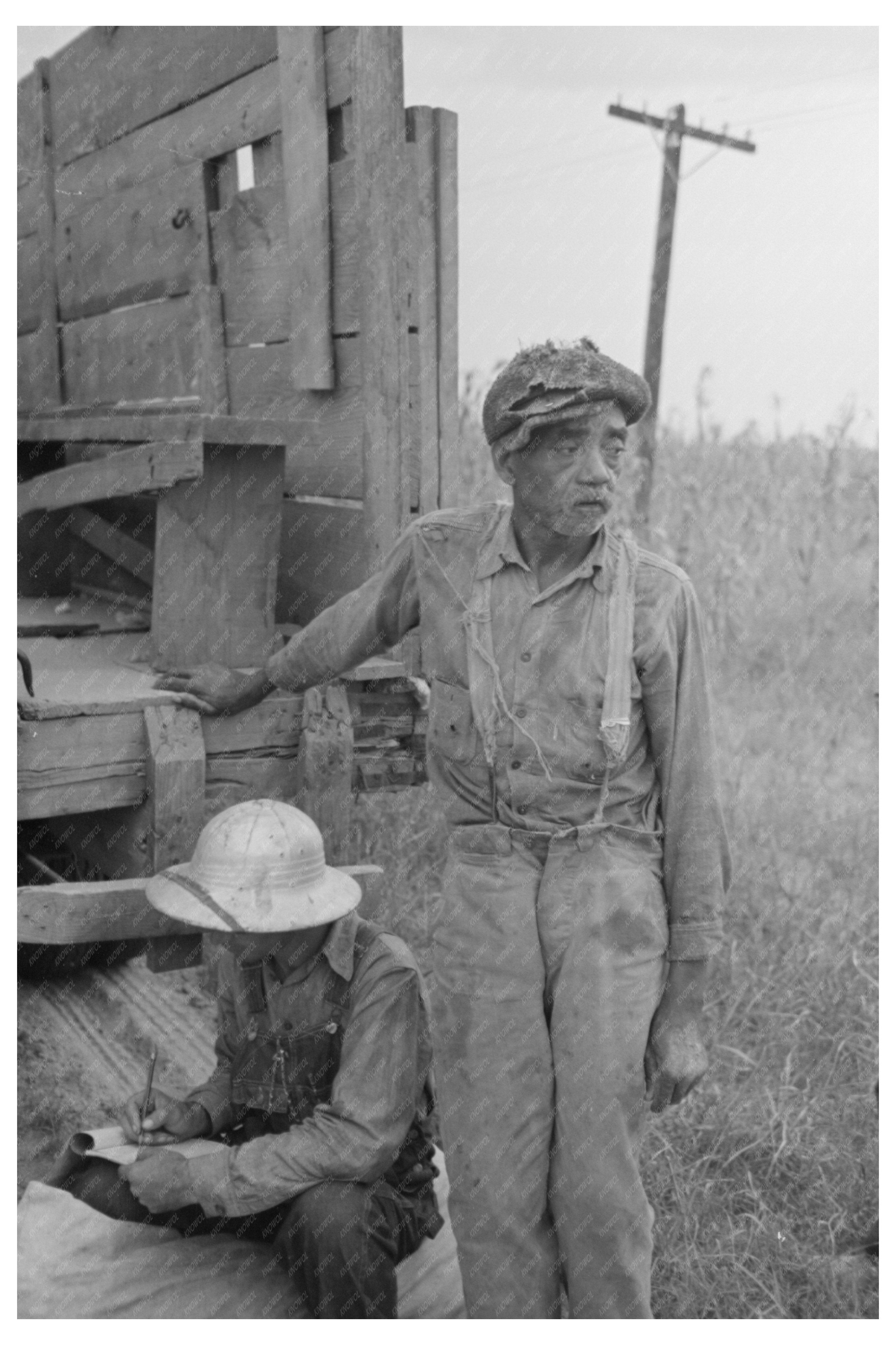 Vintage Cotton Picker at Lake Dick Project Arkansas 1938
