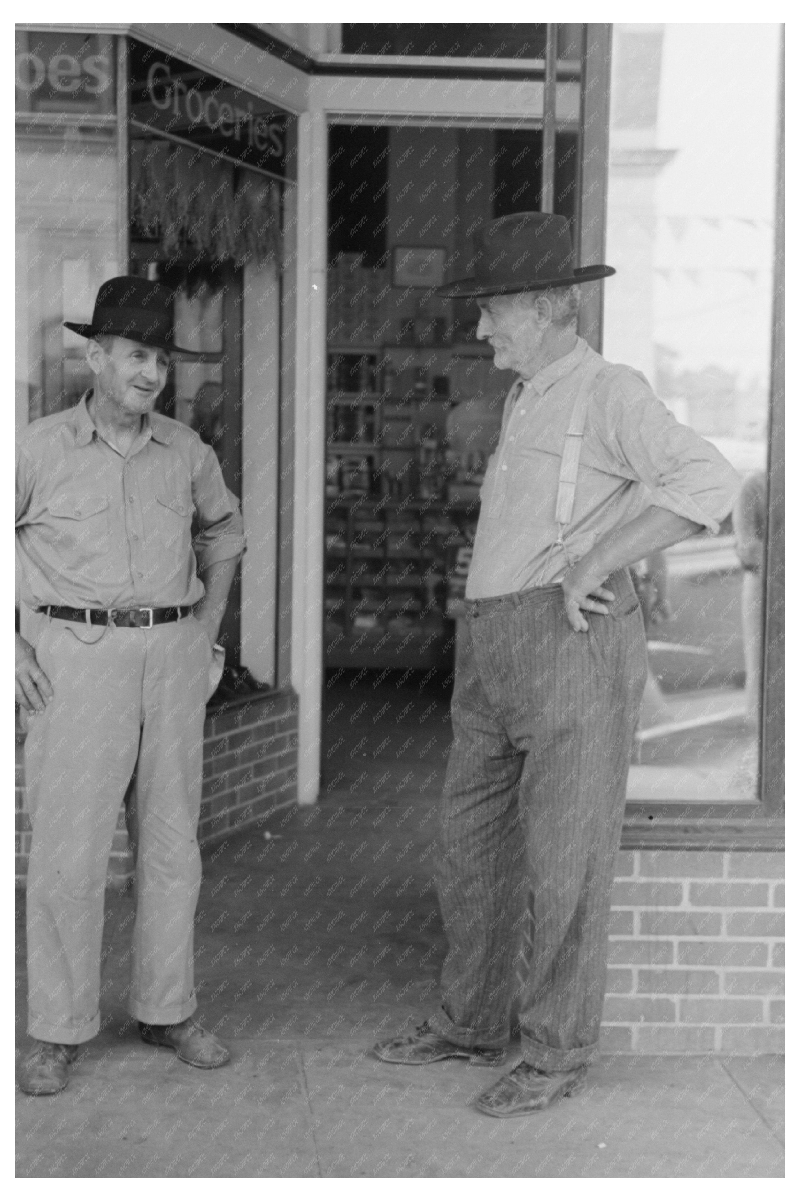 Farmers Conversing in Front of Store Crowley Louisiana 1938