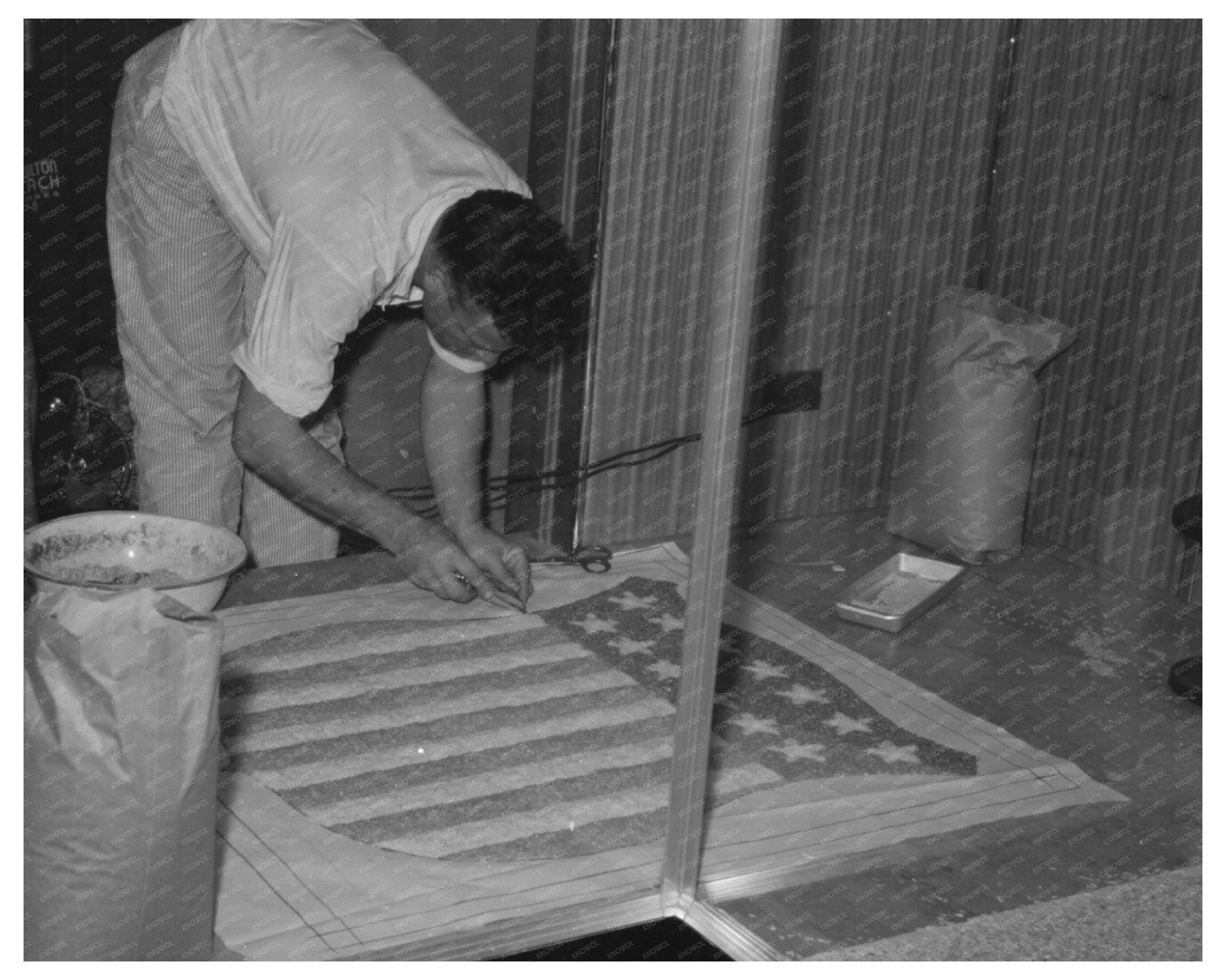 Crowley Louisiana Storefront Decorated for Rice Festival 1938