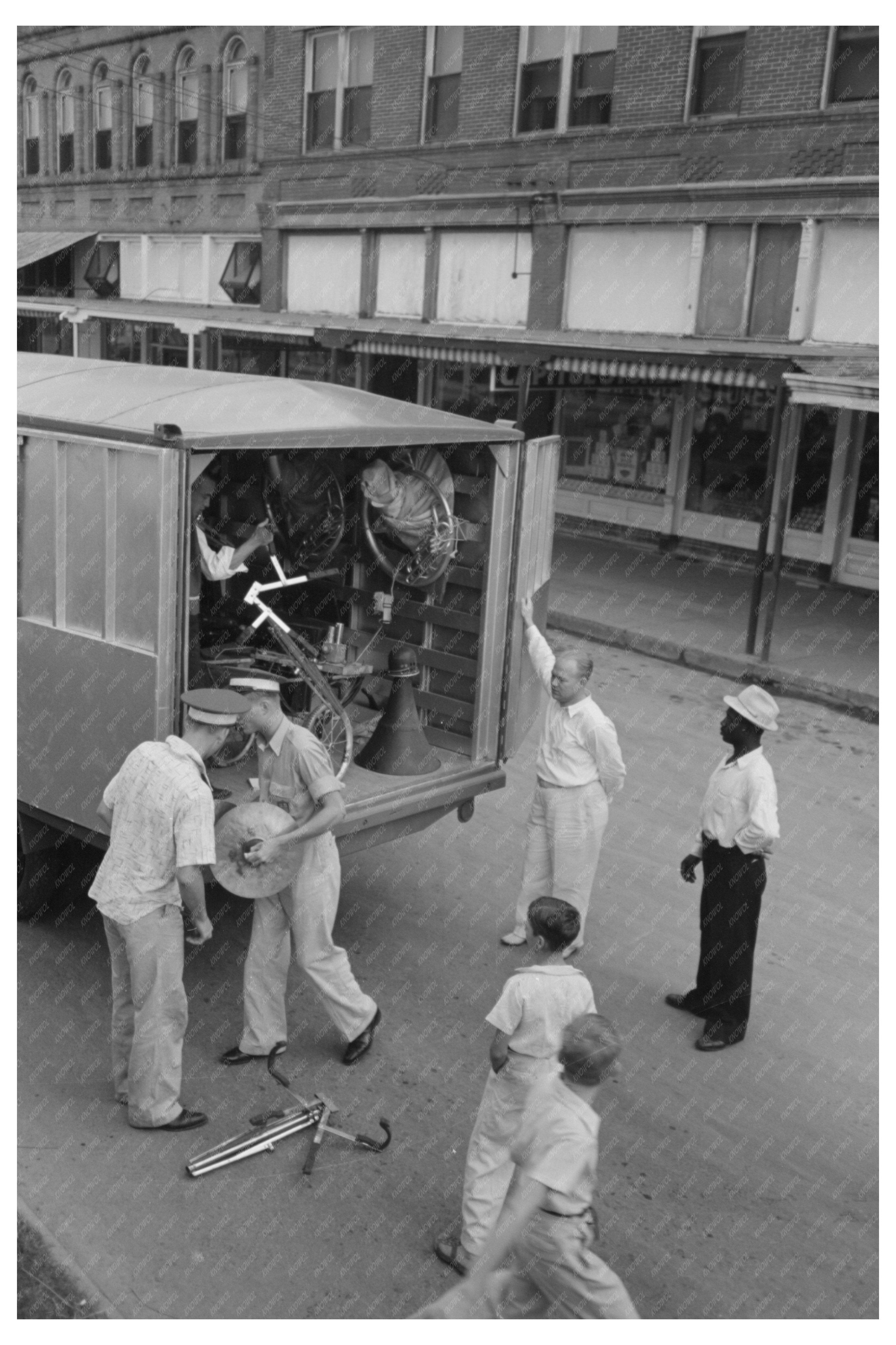 Vintage 1938 Truck Interior for Band Instruments Crowley LA