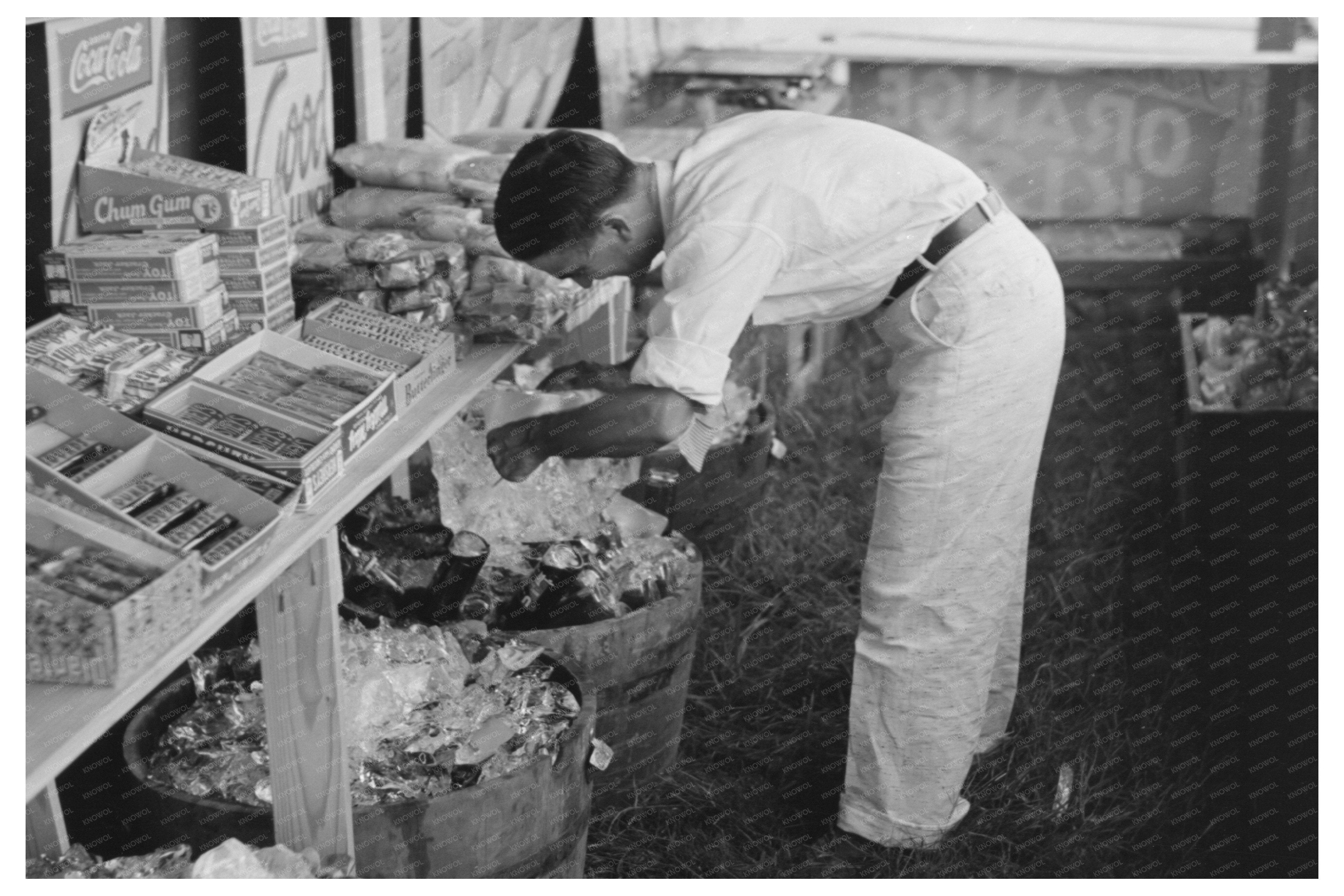 Vintage Ice Refreshment Stand Donaldsonville Louisiana 1938