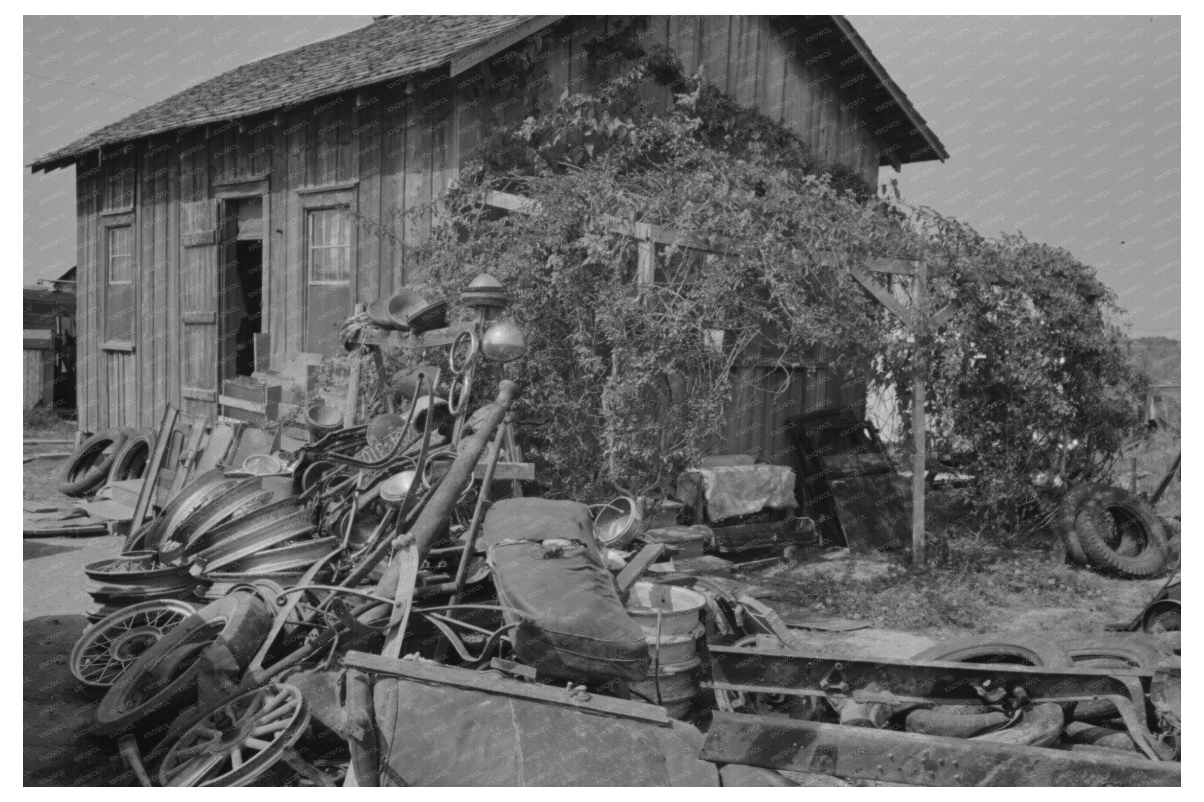 Vintage Junkyard in Abbeville Louisiana November 1938