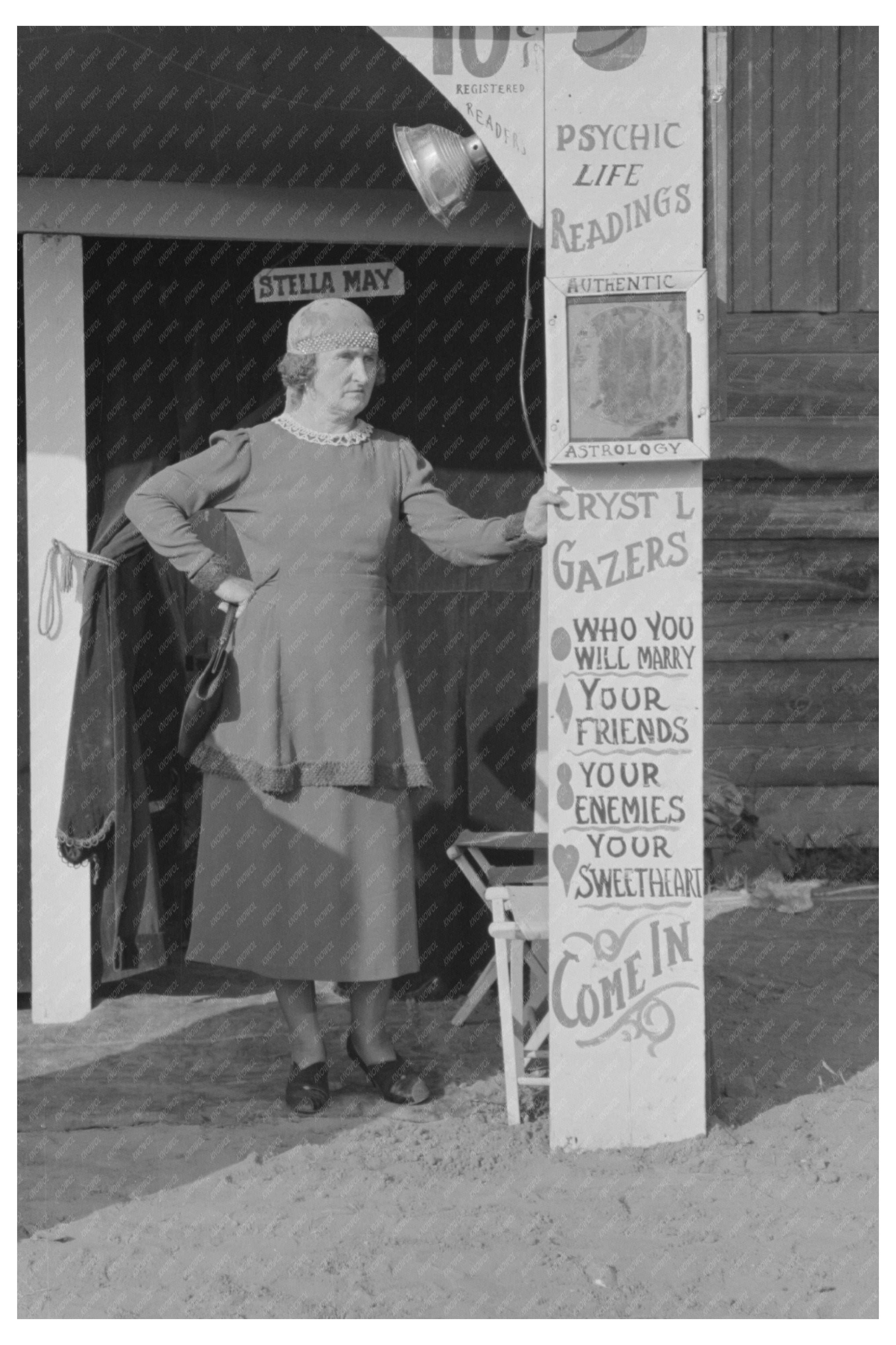 Fortune Teller at Donaldsonville Fair November 1938
