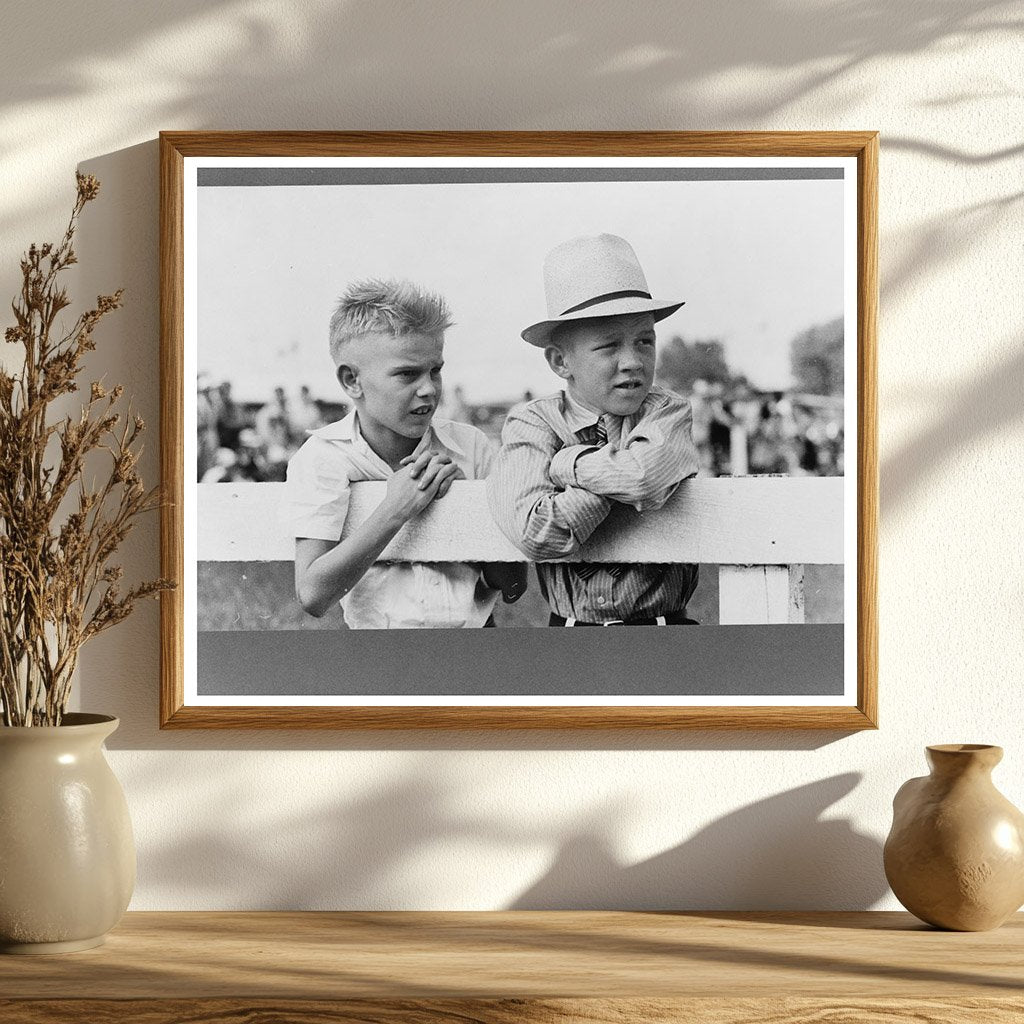 Boys Watching Parade at Louisiana State Fair 1938