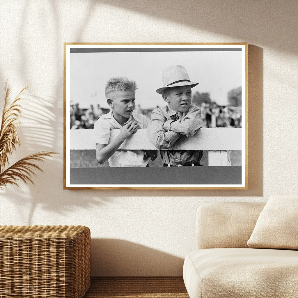 Boys Watching Parade at Louisiana State Fair 1938