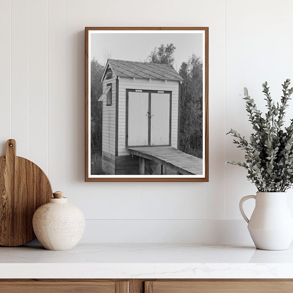 Vintage Privy Next to Barroom in Pilottown Louisiana 1938