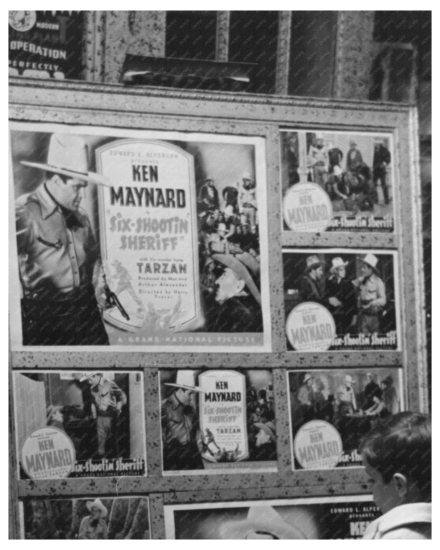 Young Boy Staring at Movie Display New Iberia 1938
