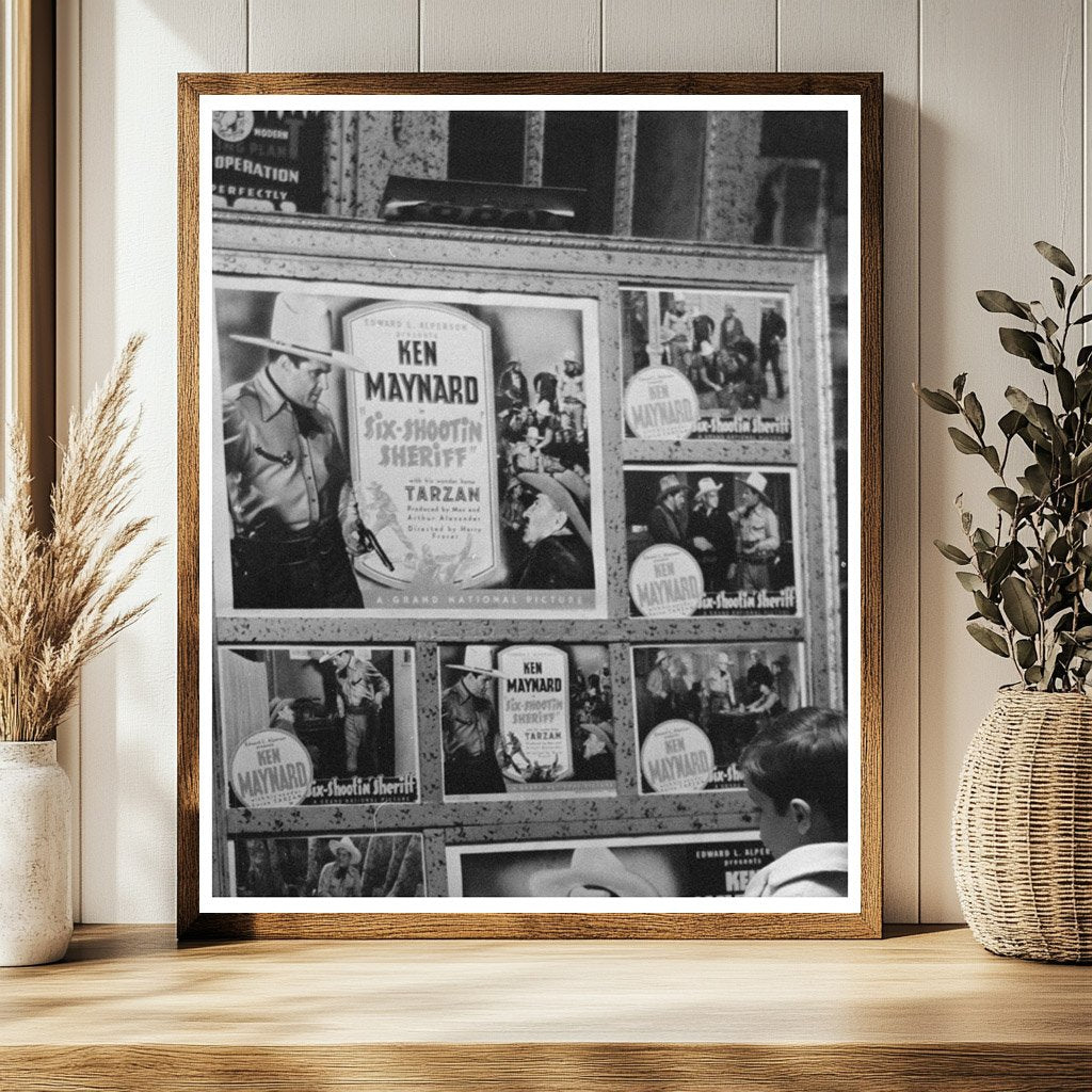 Young Boy Staring at Movie Display New Iberia 1938